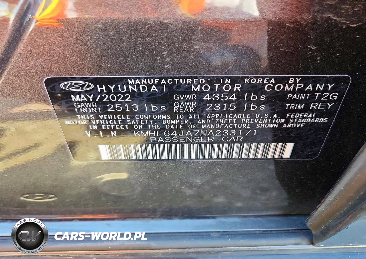 2022 Hyundai Sonata Sel VIN:KMHL64JA7NA233171 - 12
