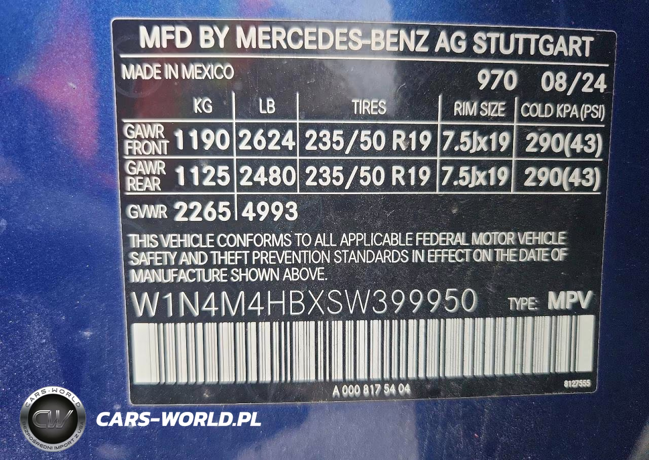 2025 Mercedes-Benz Glb 250 4Matic VIN:W1N4M4HBXSW399950 - 14
