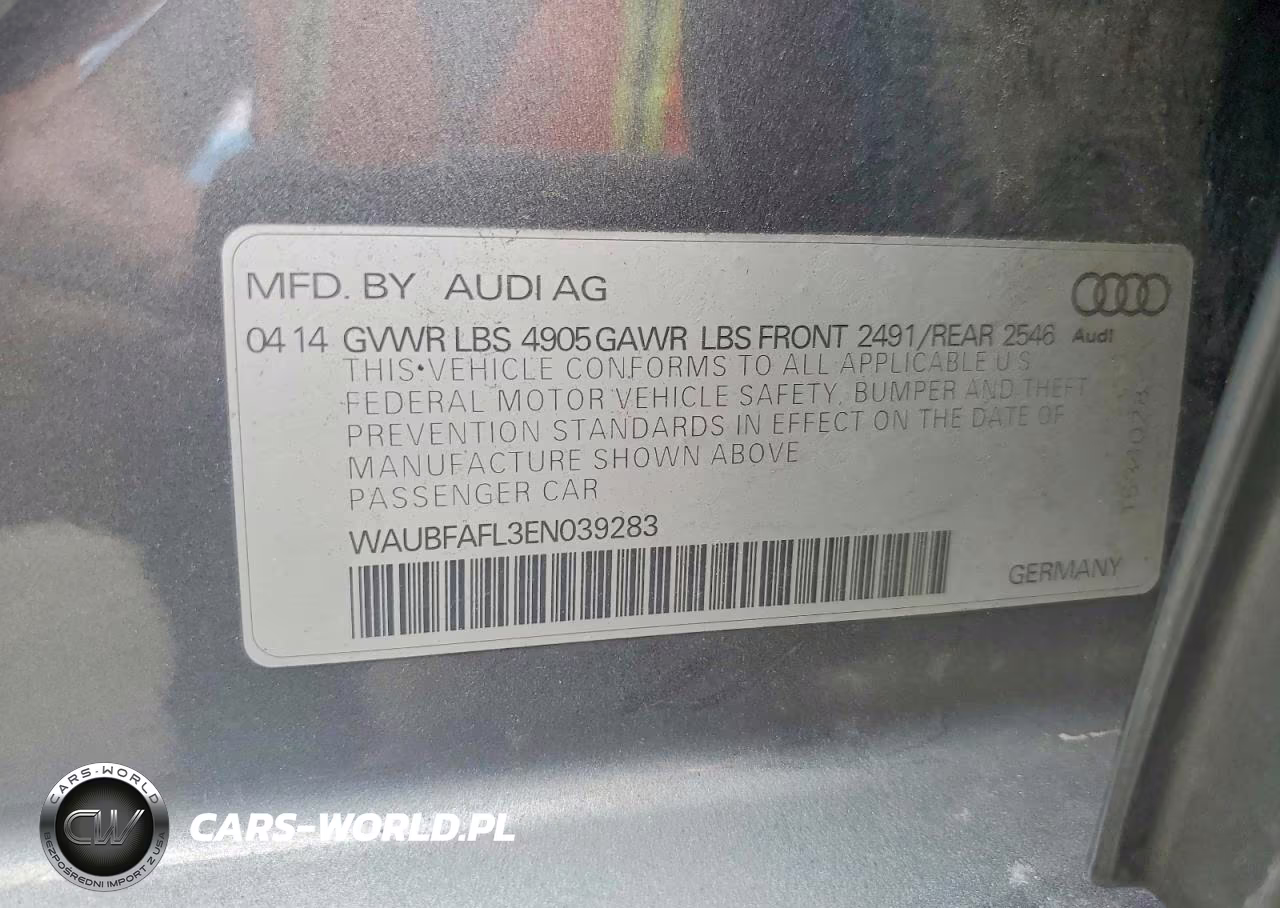 2014 Audi A4 Premium VIN:WAUBFAFL3EN039283 - 12