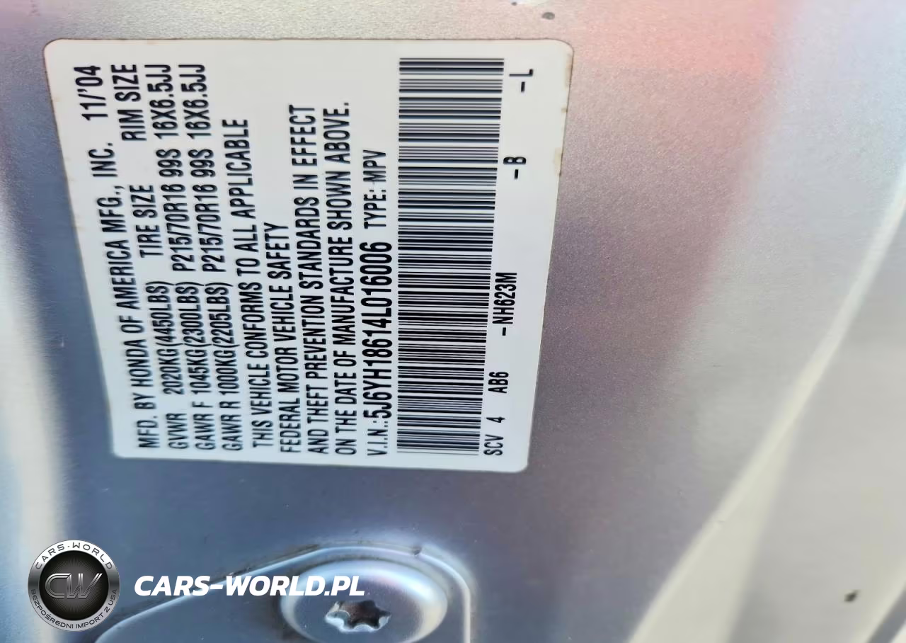 2004 Honda Element Ex VIN:5J6YH18614L016006 - 13