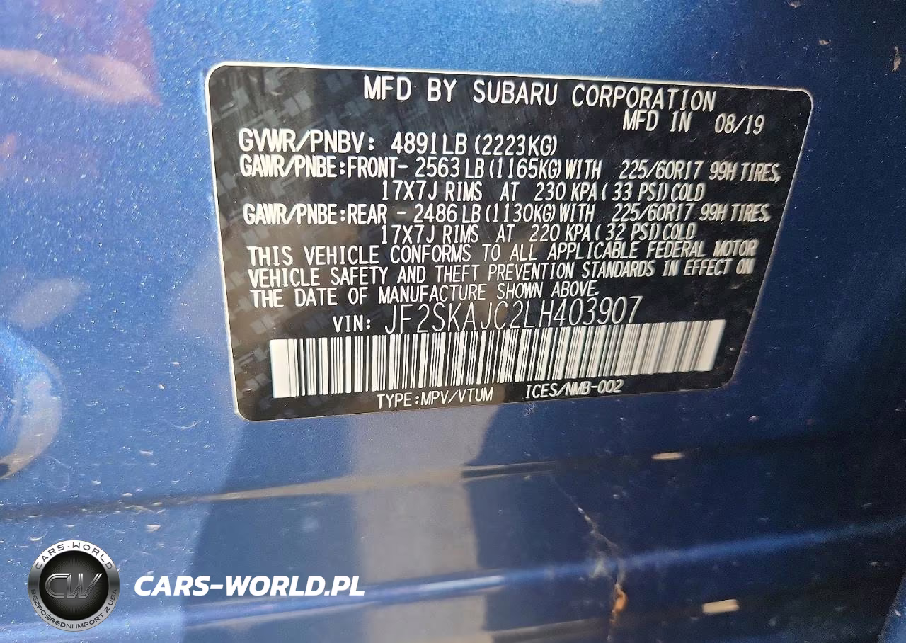 2020 Subaru Forester Premium VIN:JF2SKAJC2LH403907 - 12