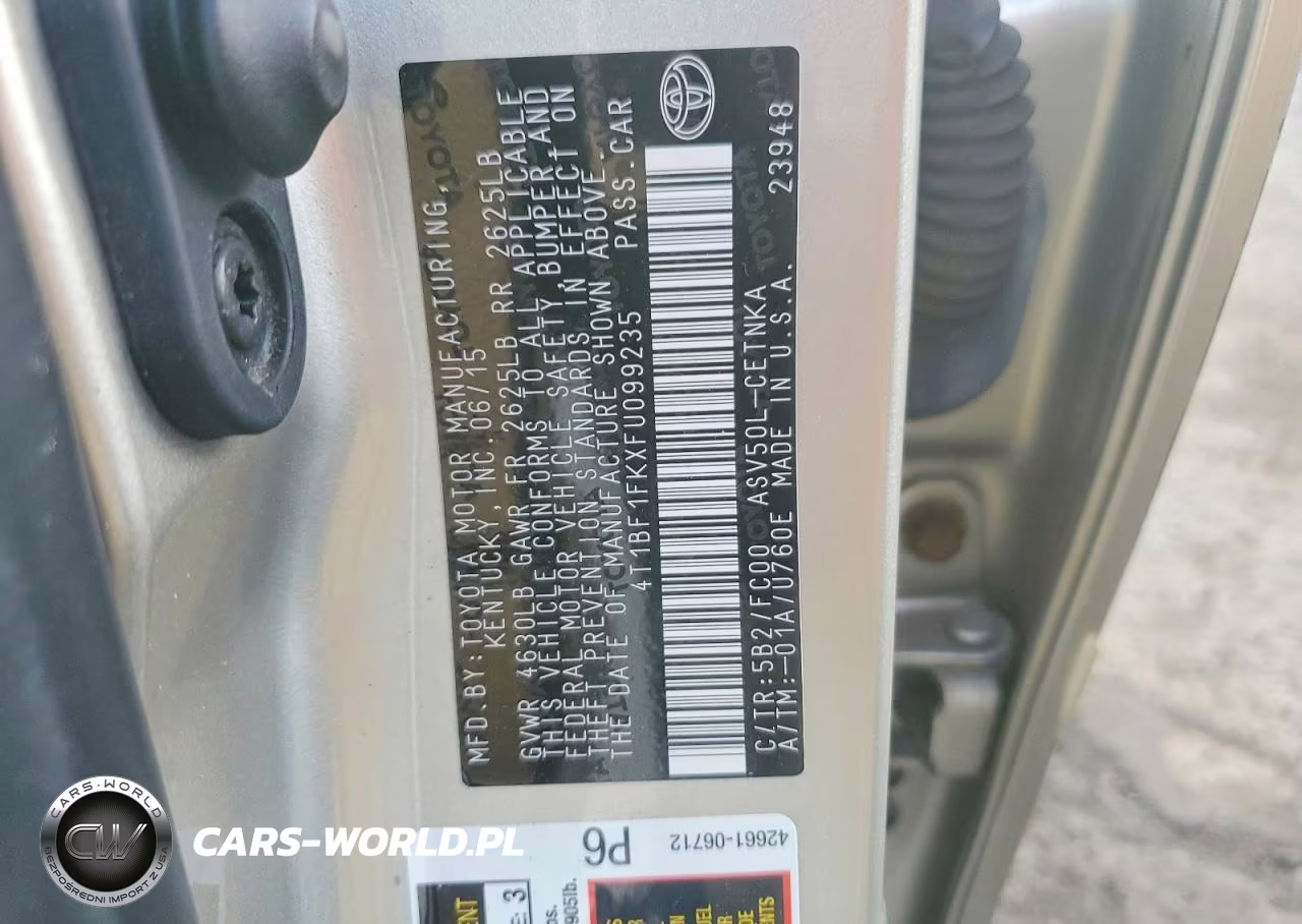 2015 Toyota Camry Le VIN:4T1BF1FKXFU099235 - 12