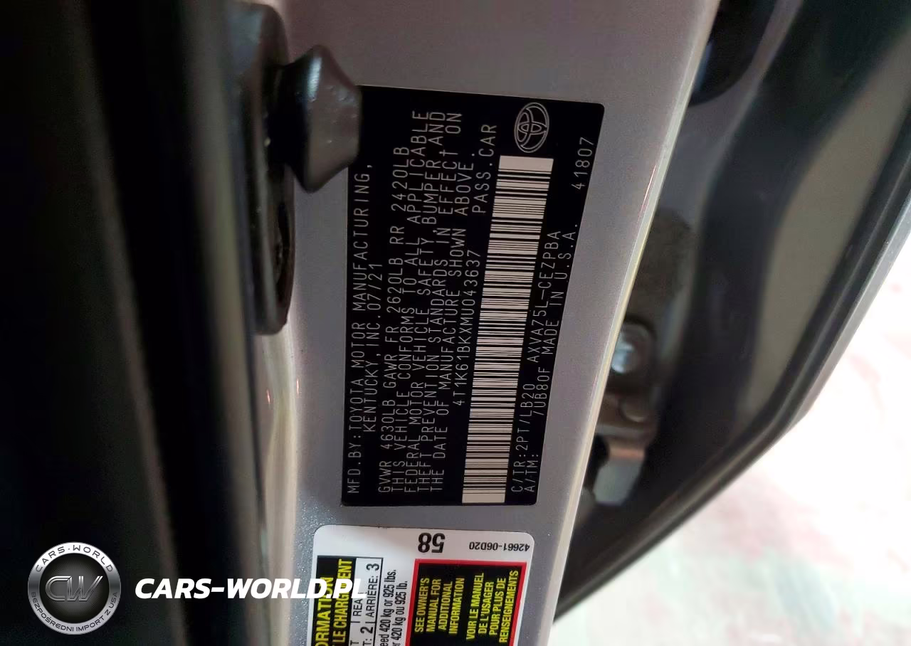 2021 Toyota Camry Xse VIN:4T1K61BKXMU043637 - 12