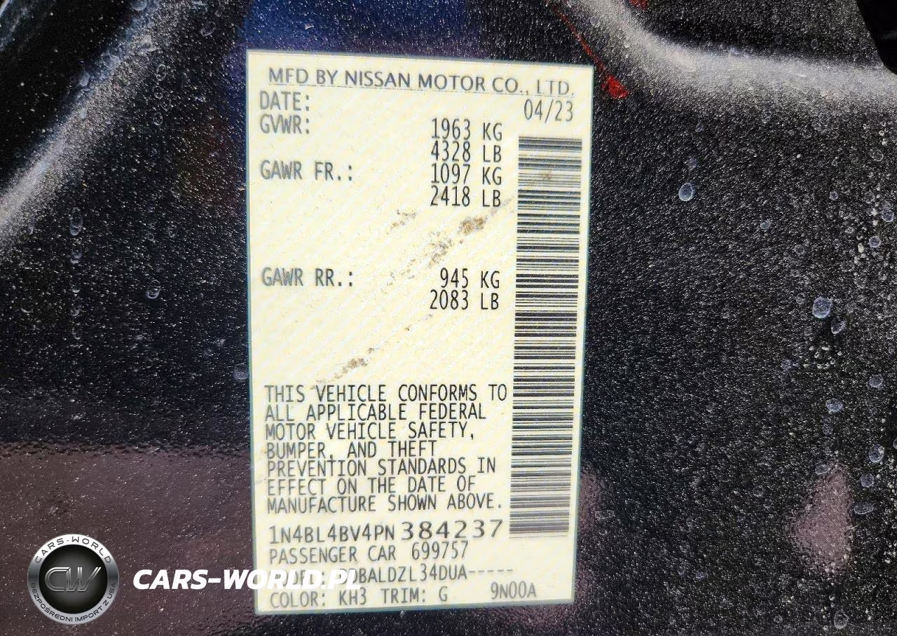2023 Nissan Altima S VIN:1N4BL4BV4PN384237 - 12