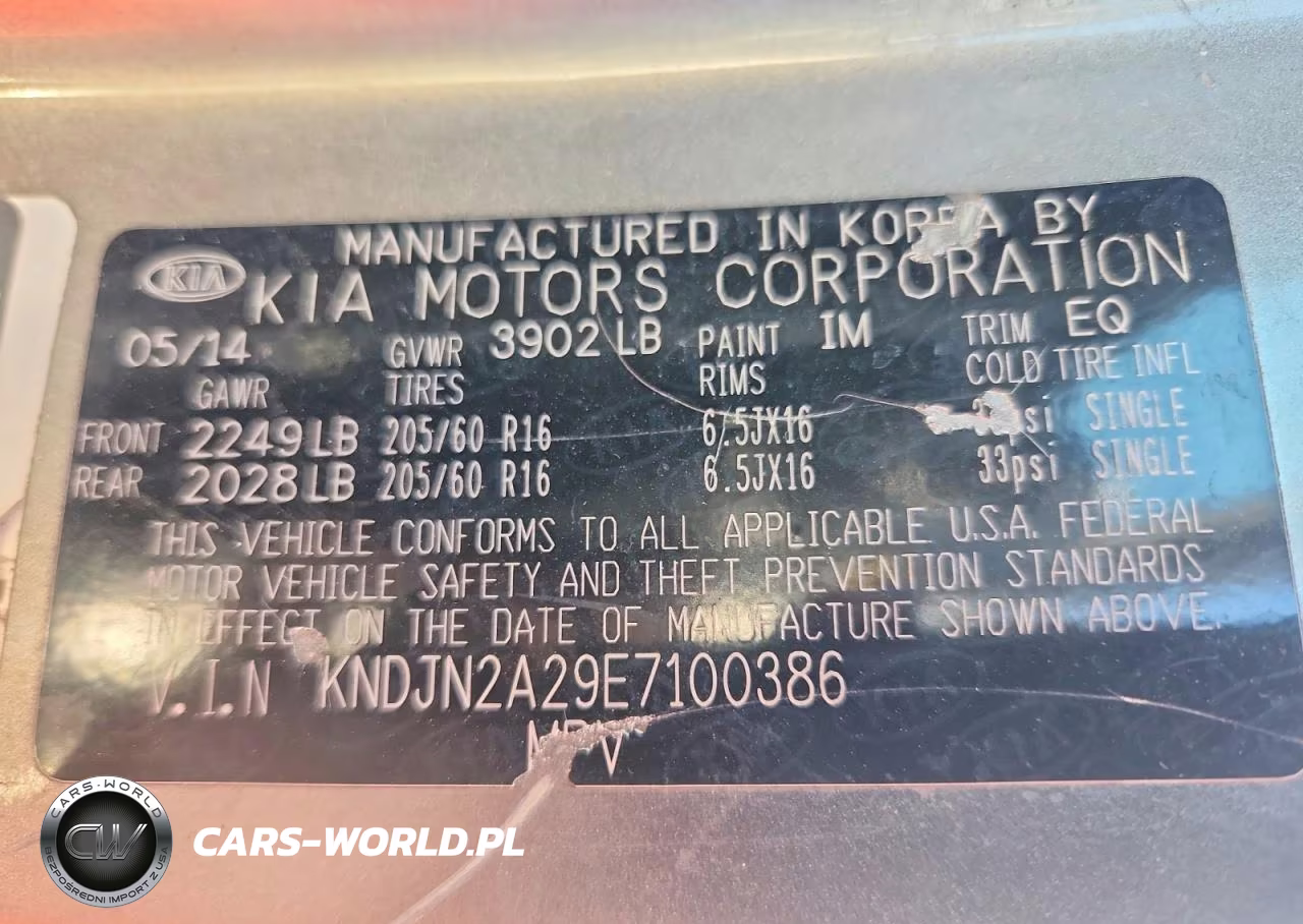2014 Kia Soul Base VIN:KNDJN2A29E7100386 - 14