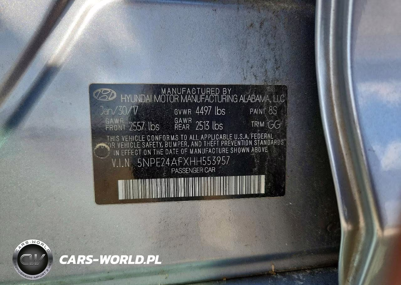 2017 Hyundai Sonata VIN:5NPE24AFXHH553957 - 12