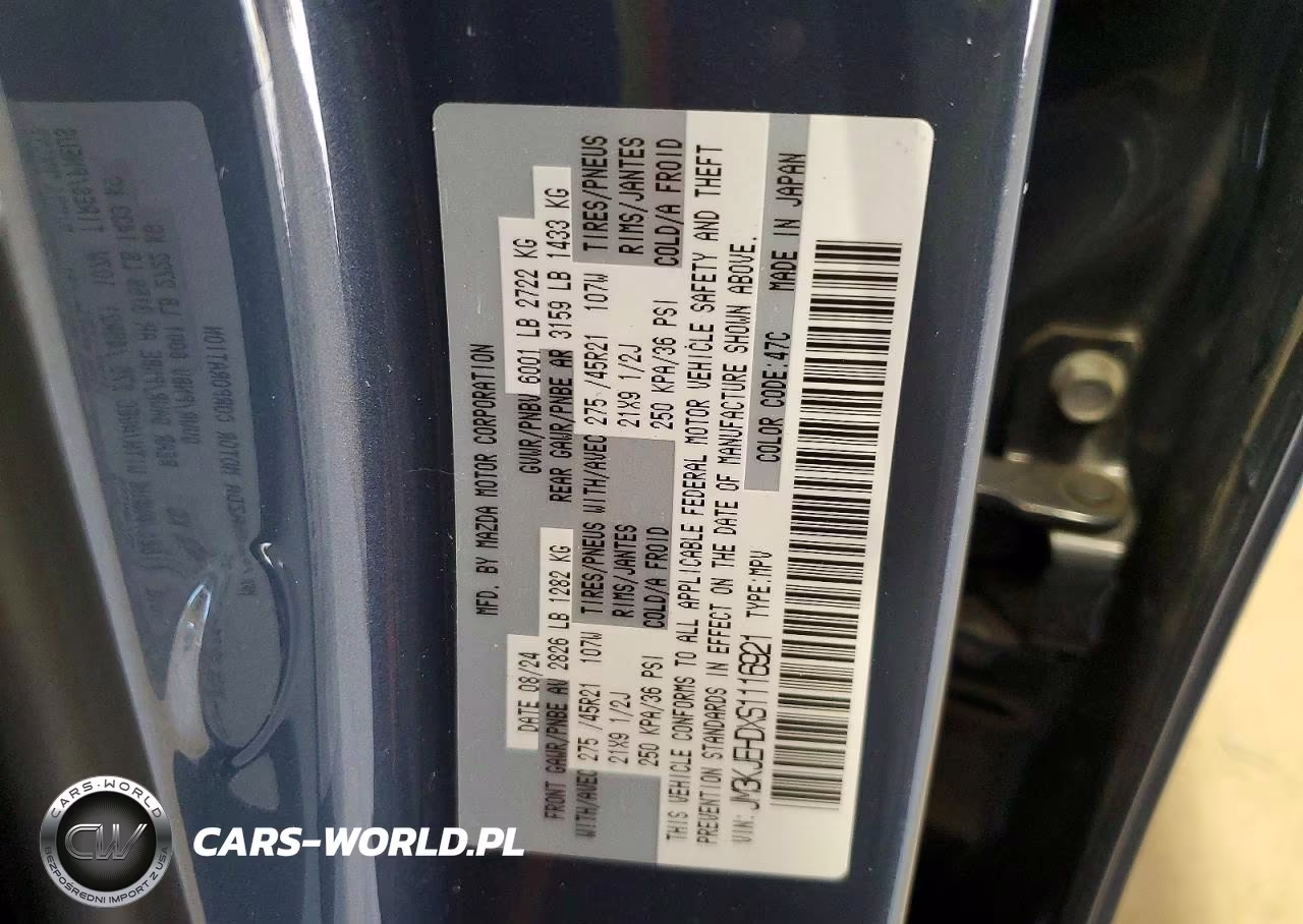 2025 Mazda Cx-70 Premium Plus VIN:JM3KJEHDXS1116921 - 14