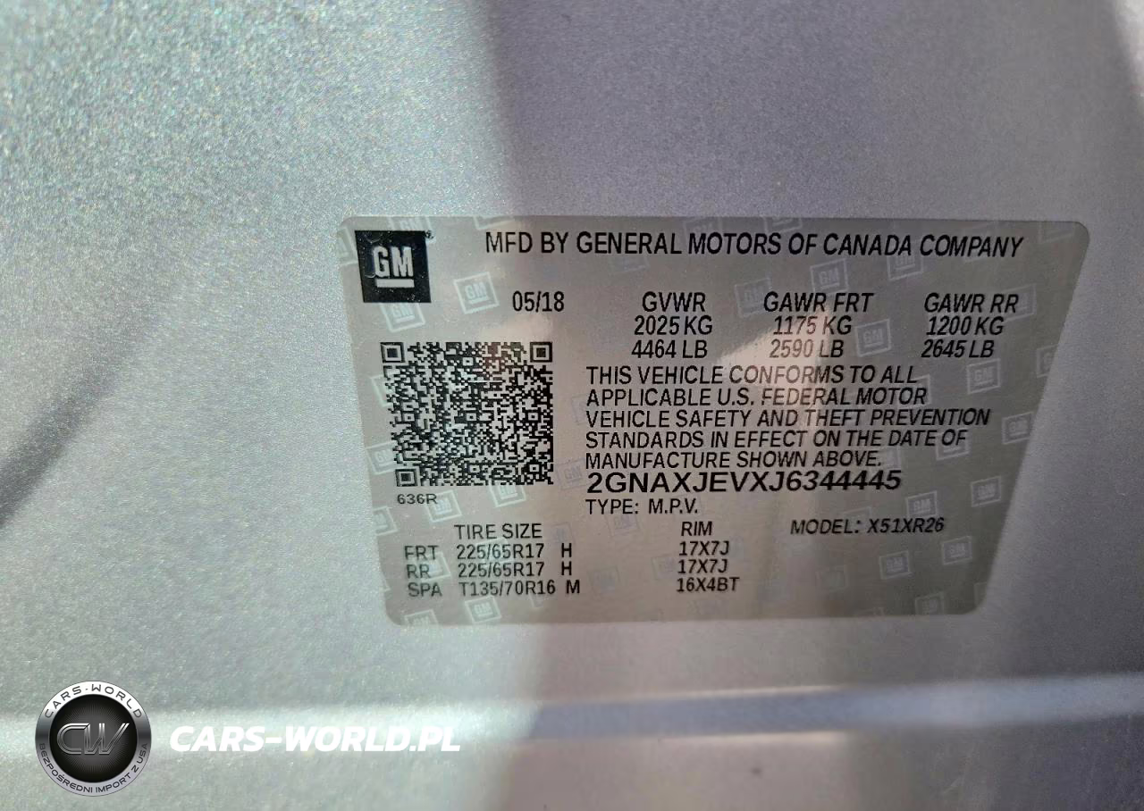2018 Chevrolet Equinox Lt VIN:2GNAXJEVXJ6344445 - 13