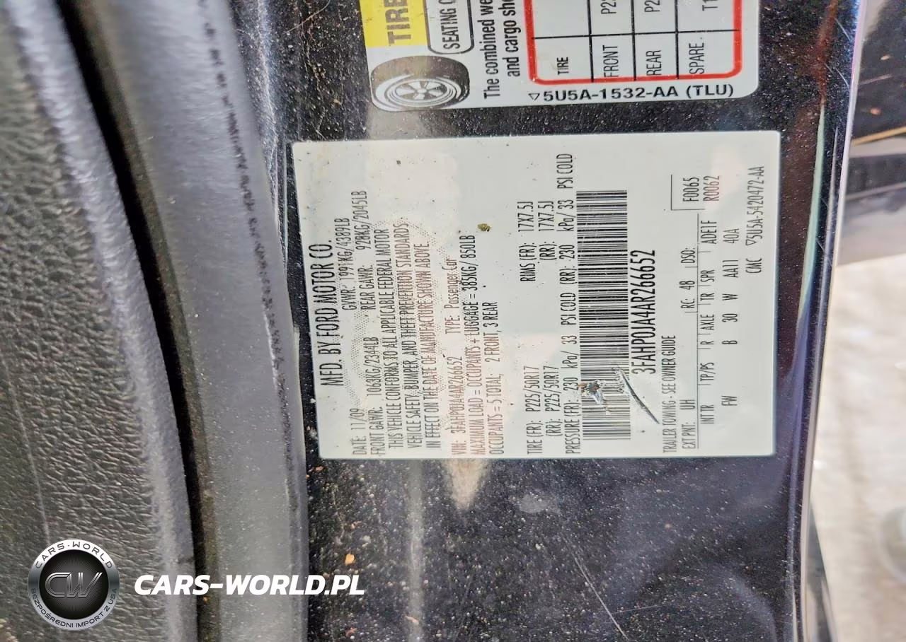 2010 Ford Fusion Sel VIN:3FAHP0JA4AR266652 - 12