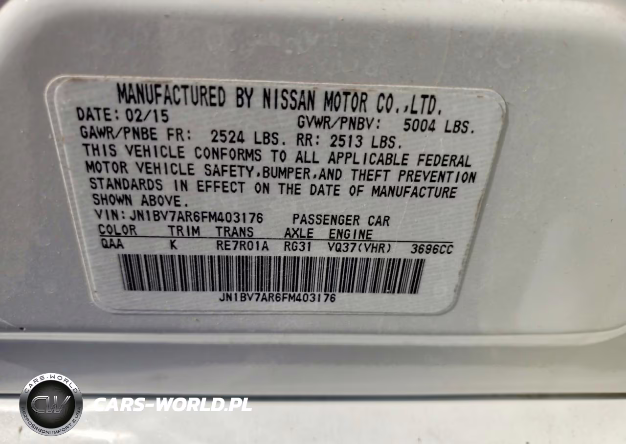 2015 Infiniti Q50 Base VIN:JN1BV7AR6FM403176 - 12