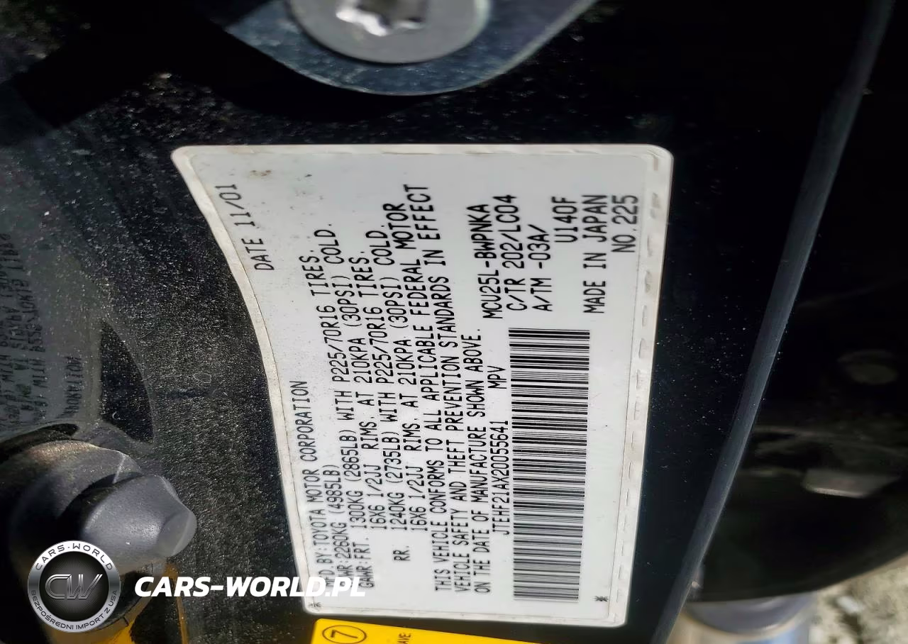 2002 Toyota Highlander Limited VIN:JTEHF21AX20055641 - 13