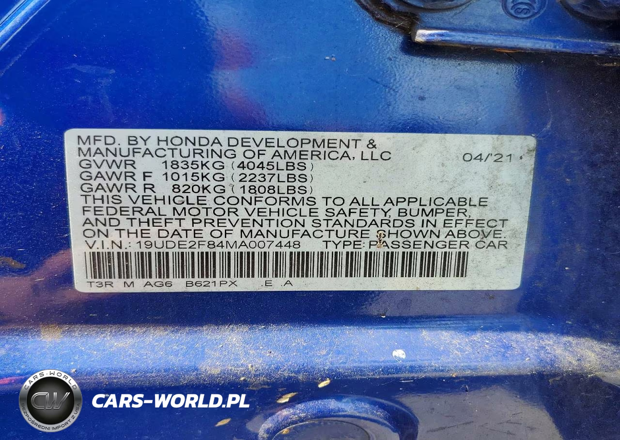 2021 Acura Ilx Premium A-Spec VIN:19UDE2F84MA007448 - 12