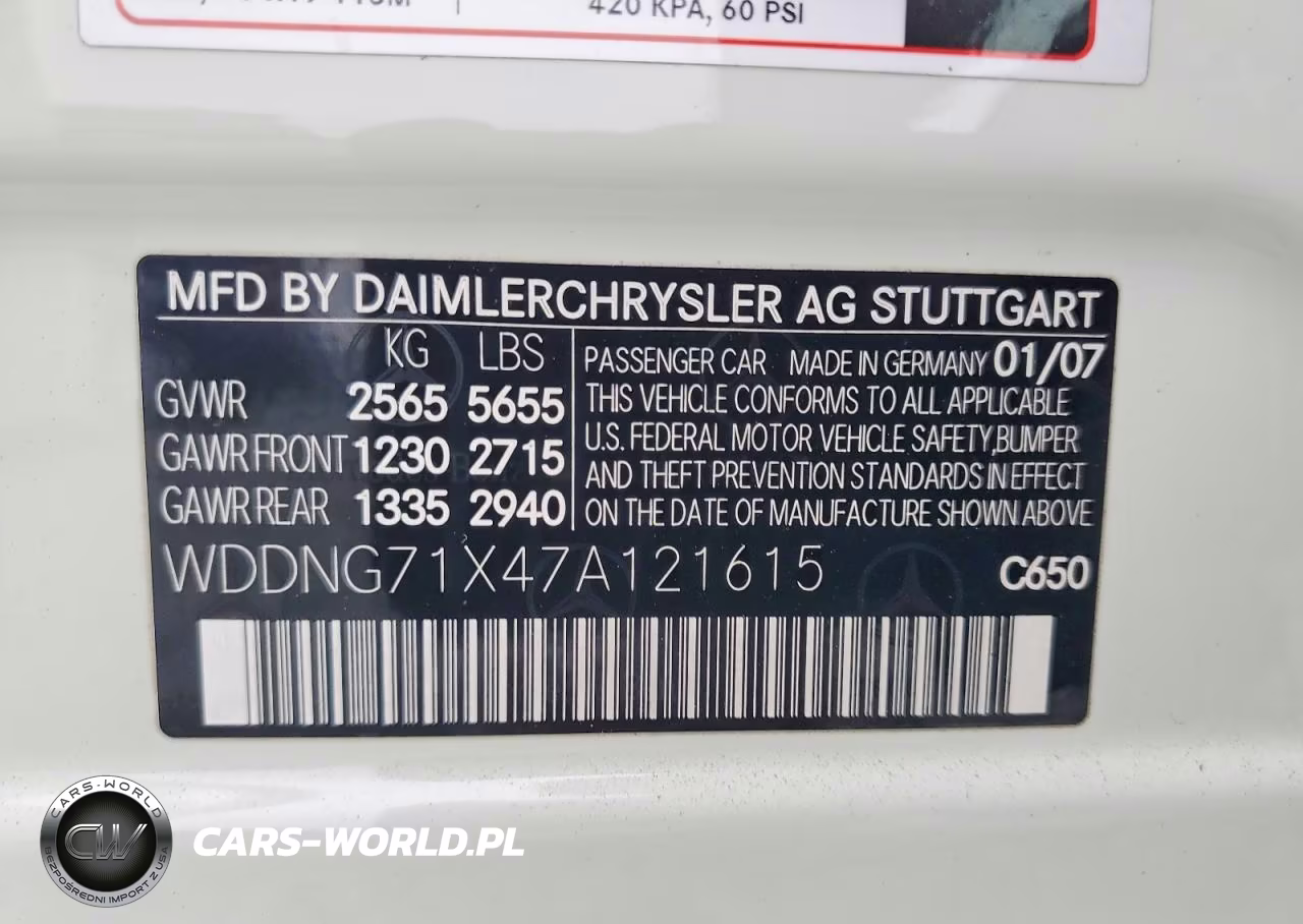 2007 Mercedes-Benz S 550 VIN:WDDNG71X47A121615 - 12