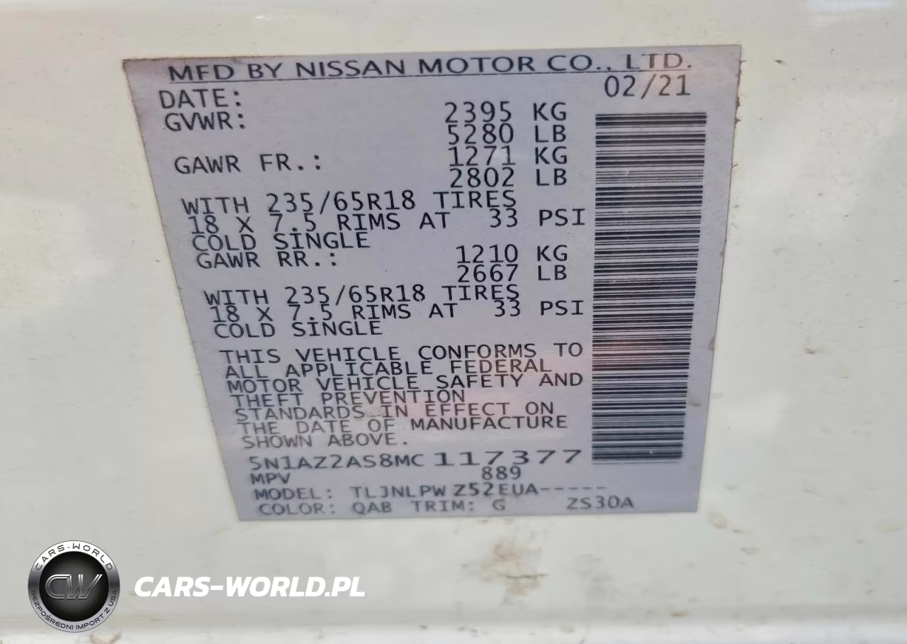 2021 Nissan Murano S VIN:5N1AZ2AS8MC117377 - 14