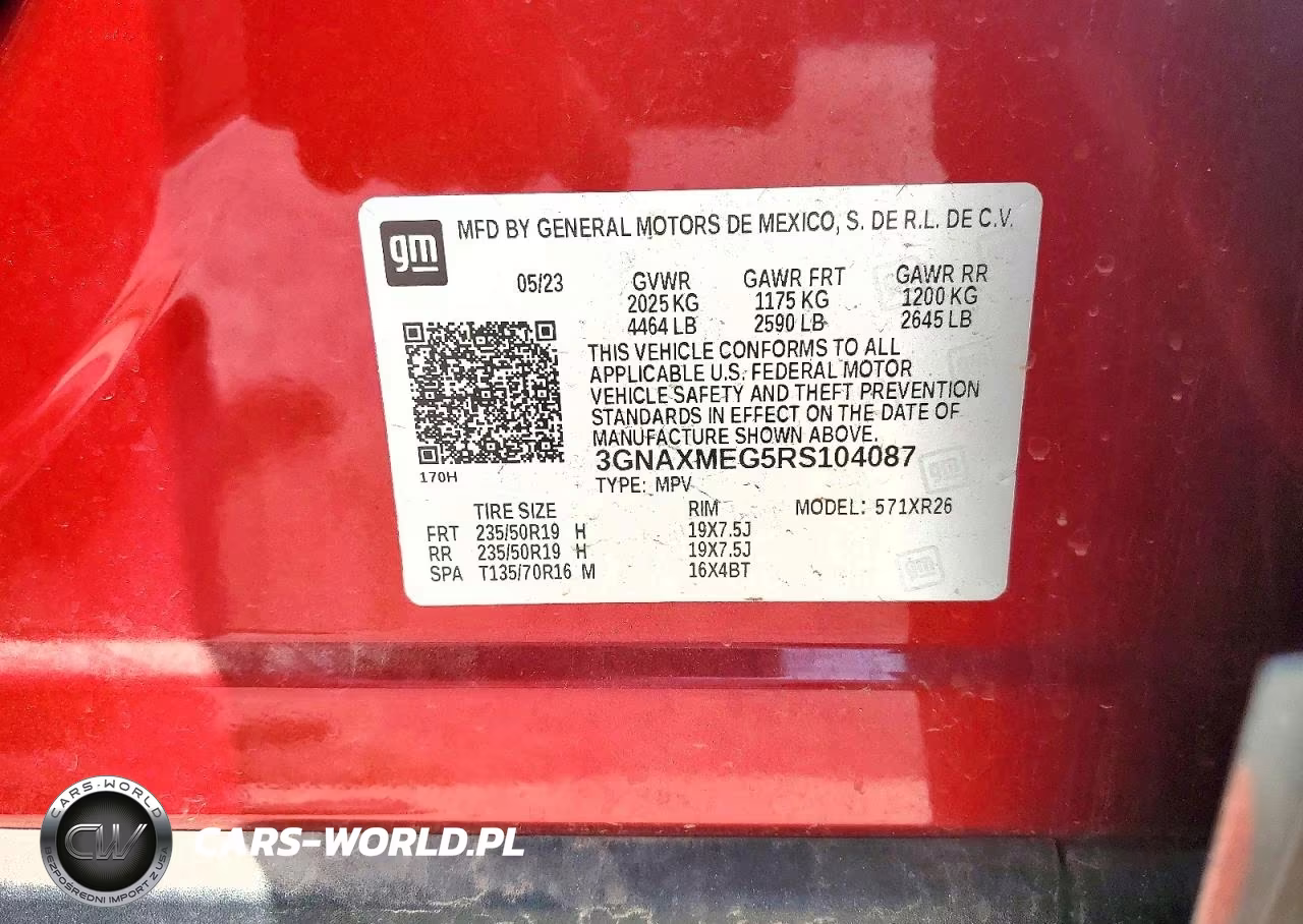 2024 Chevrolet Equinox Rs VIN:3GNAXMEG5RS104087 - 13