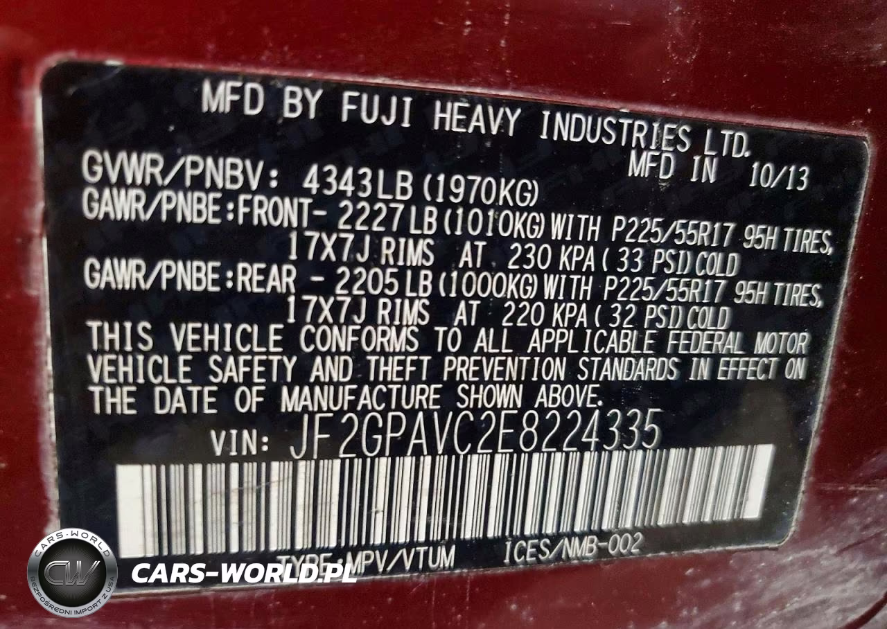 2014 Subaru Xv Crosstrek 2.0 Premium VIN:JF2GPAVC2E8224335 - 13