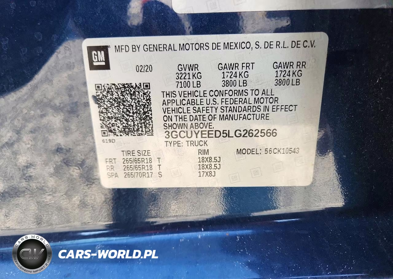 2020 Chevrolet Silverado K1500 Rst VIN:3GCUYEED5LG262566 - 12