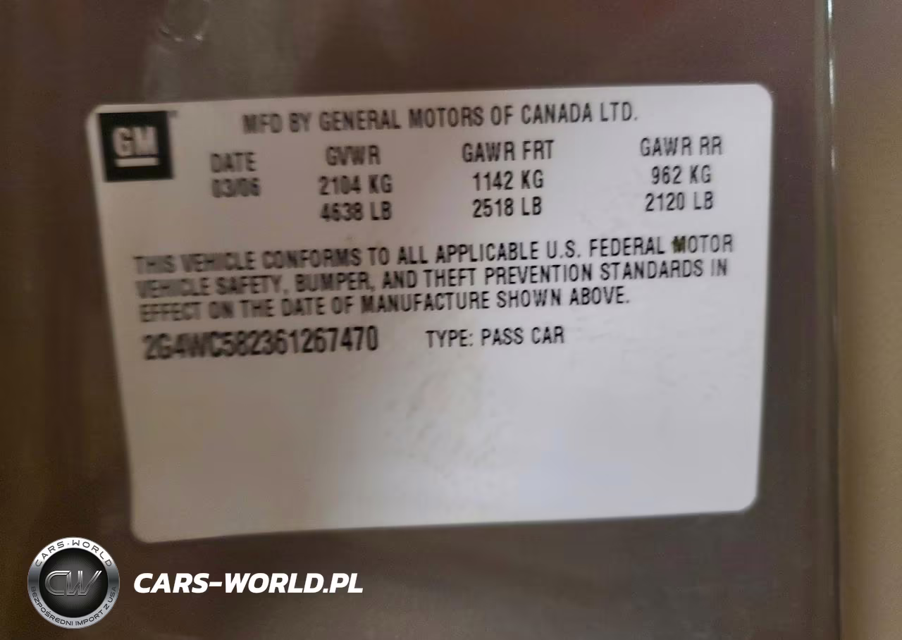2006 Buick Lacrosse Cx VIN:2G4WC582361267470 - 12