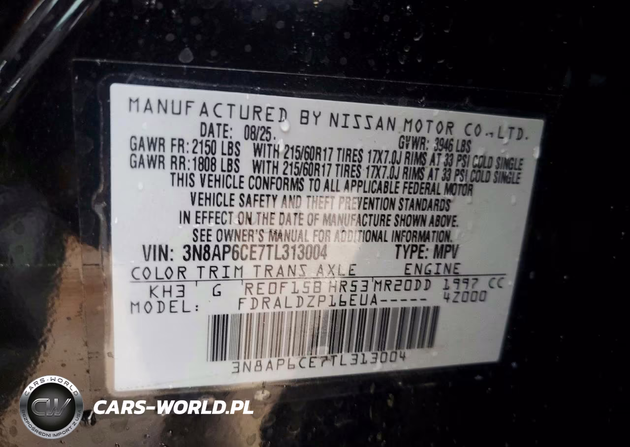 2026 Nissan Kicks Sv VIN:3N8AP6CE7TL313004 - 12