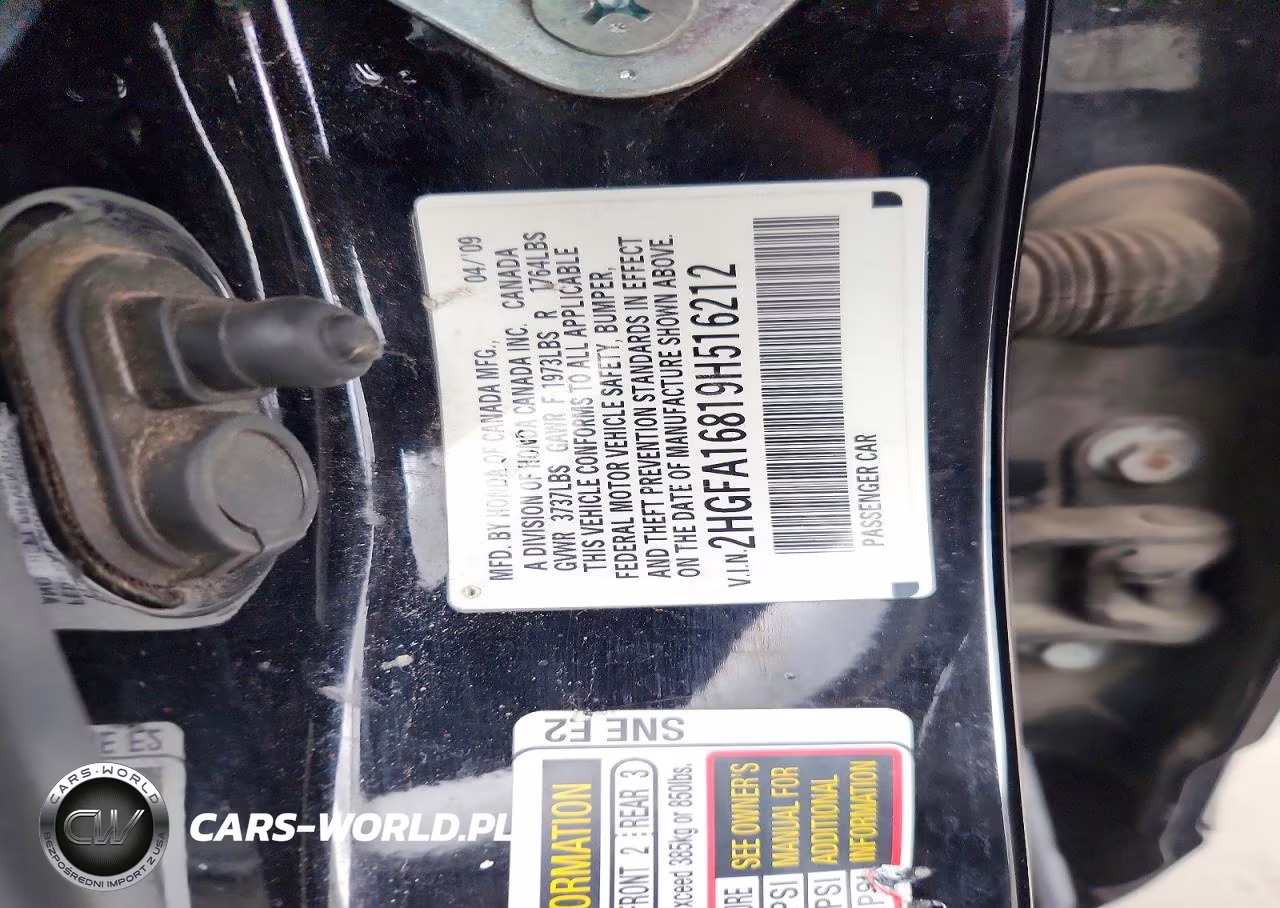 2009 Honda Civic Ex VIN:2HGFA16819H516212 - 12