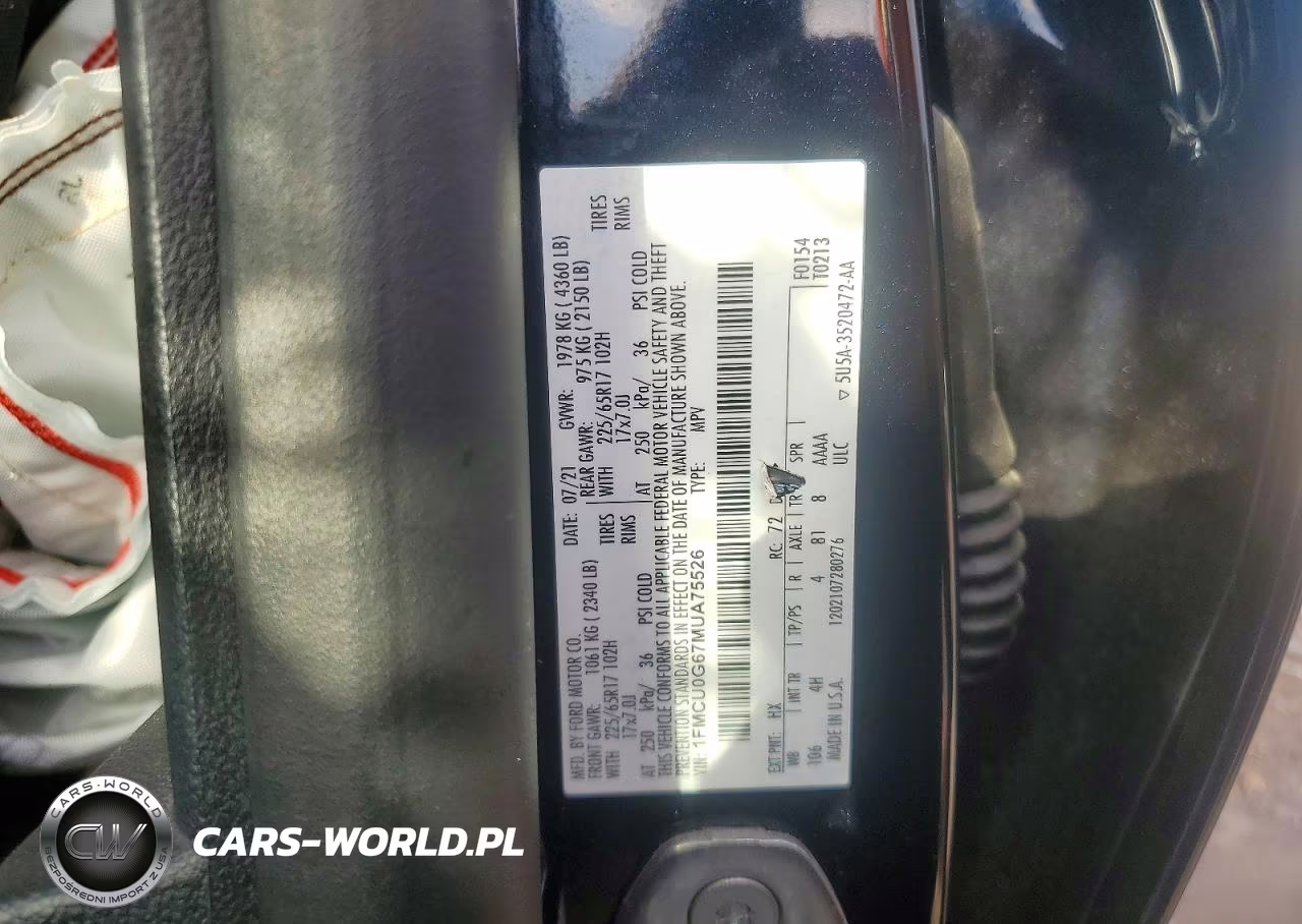 2021 Ford Escape Se VIN:1FMCU0G67MUA75526 - 13
