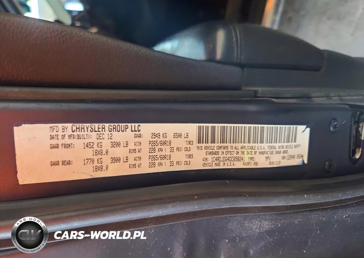 2013 Dodge Durango Crew VIN:1C4RDJDG4DC658241 - 13