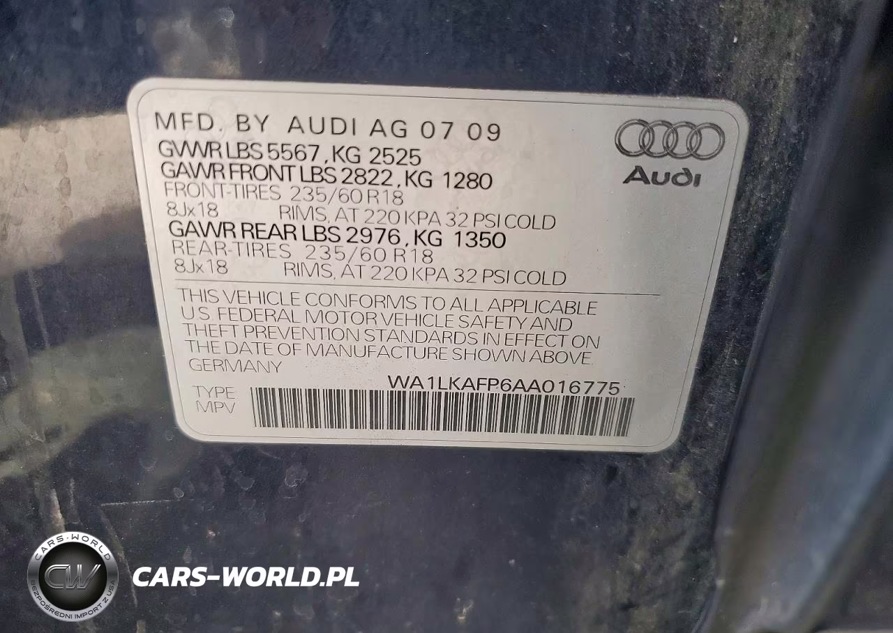 2010 Audi Q5 Premium Plus VIN:WA1LKAFP6AA016775 - 14