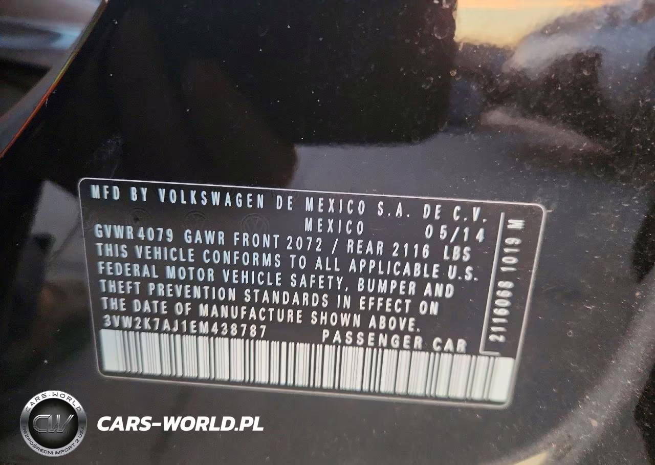 2014 Volkswagen Jetta Base VIN:3VW2K7AJ1EM438787 - 13