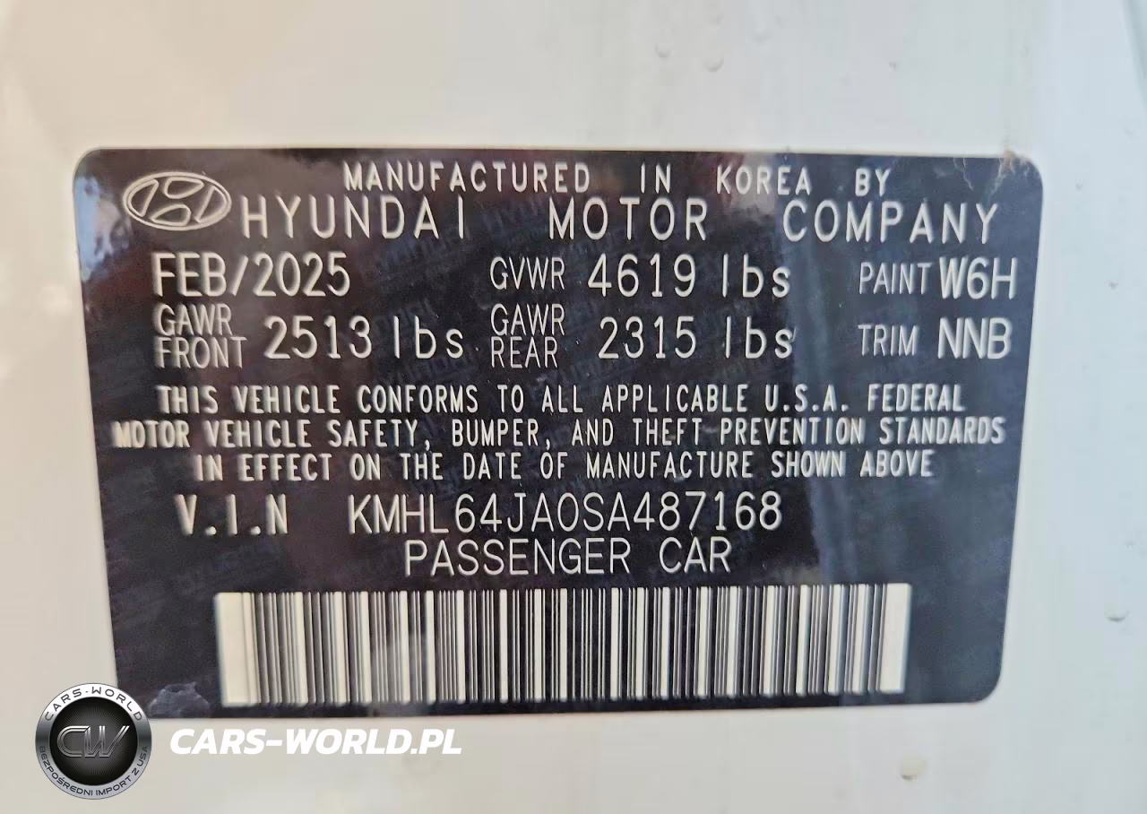2025 Hyundai Sonata Sel VIN:KMHL64JA0SA487168 - 12