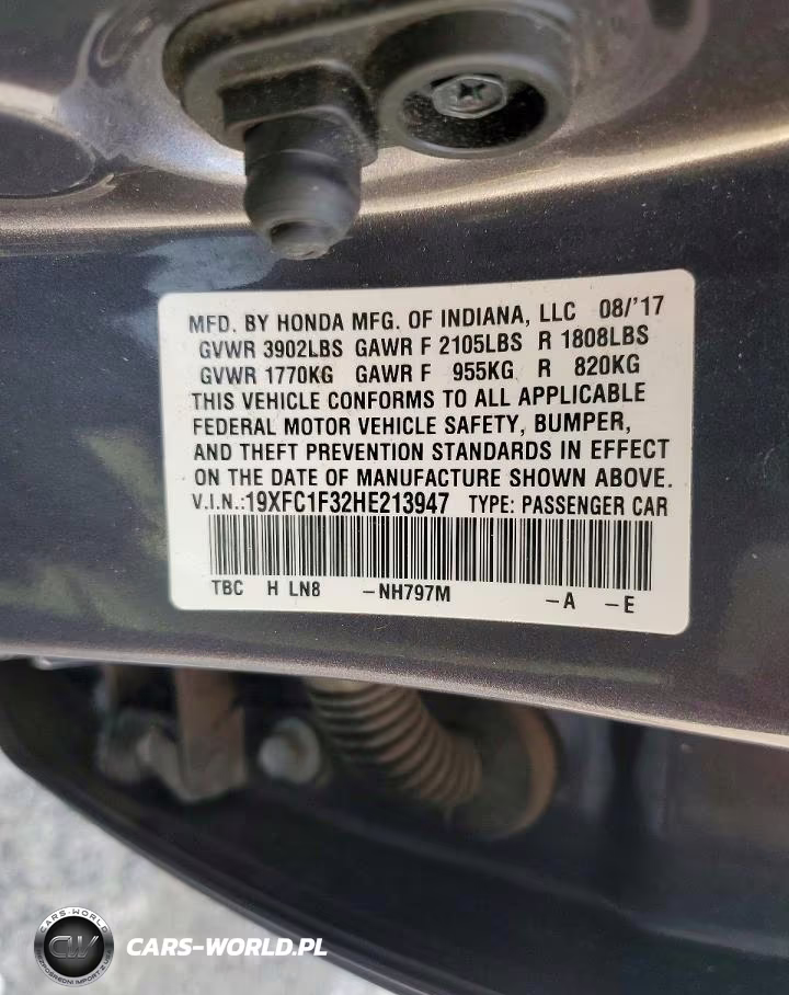 2017 Honda Civic Ex VIN:19XFC1F32HE213947 - 12