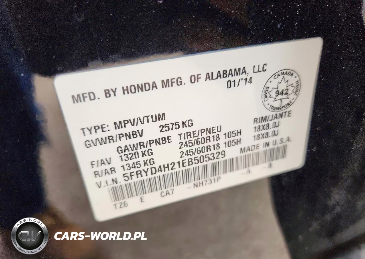 2014 Acura Mdx VIN:5FRYD4H21EB505329 - 13