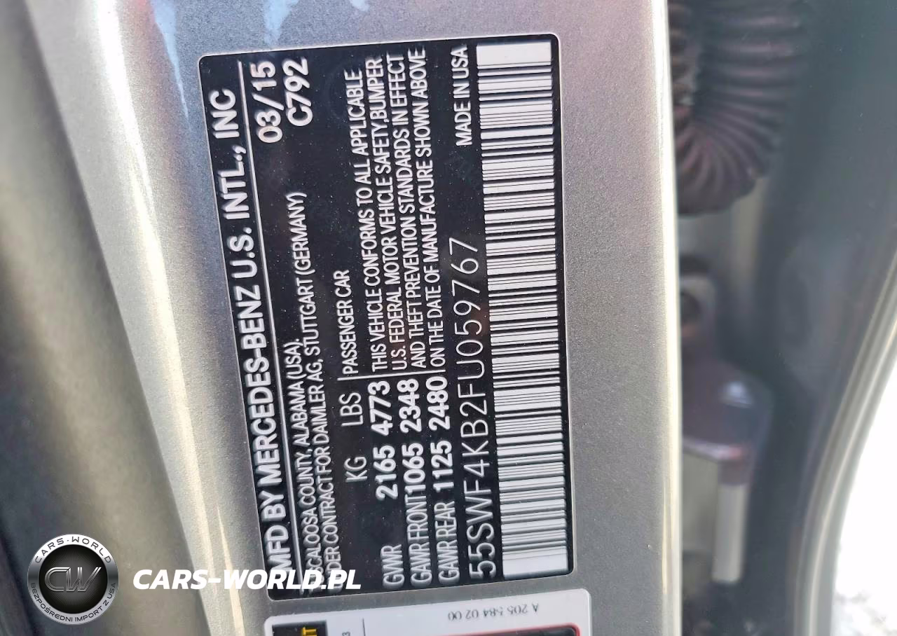 2015 Mercedes-Benz C 300 4Matic VIN:55SWF4KB2FU059767 - 12