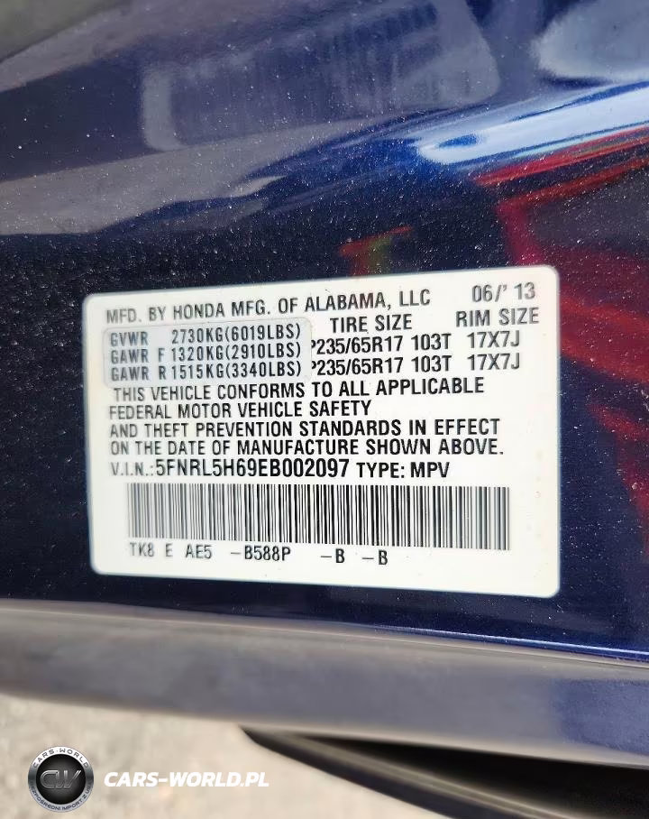 2014 Honda Odyssey Exl VIN:5FNRL5H69EB002097 - 14