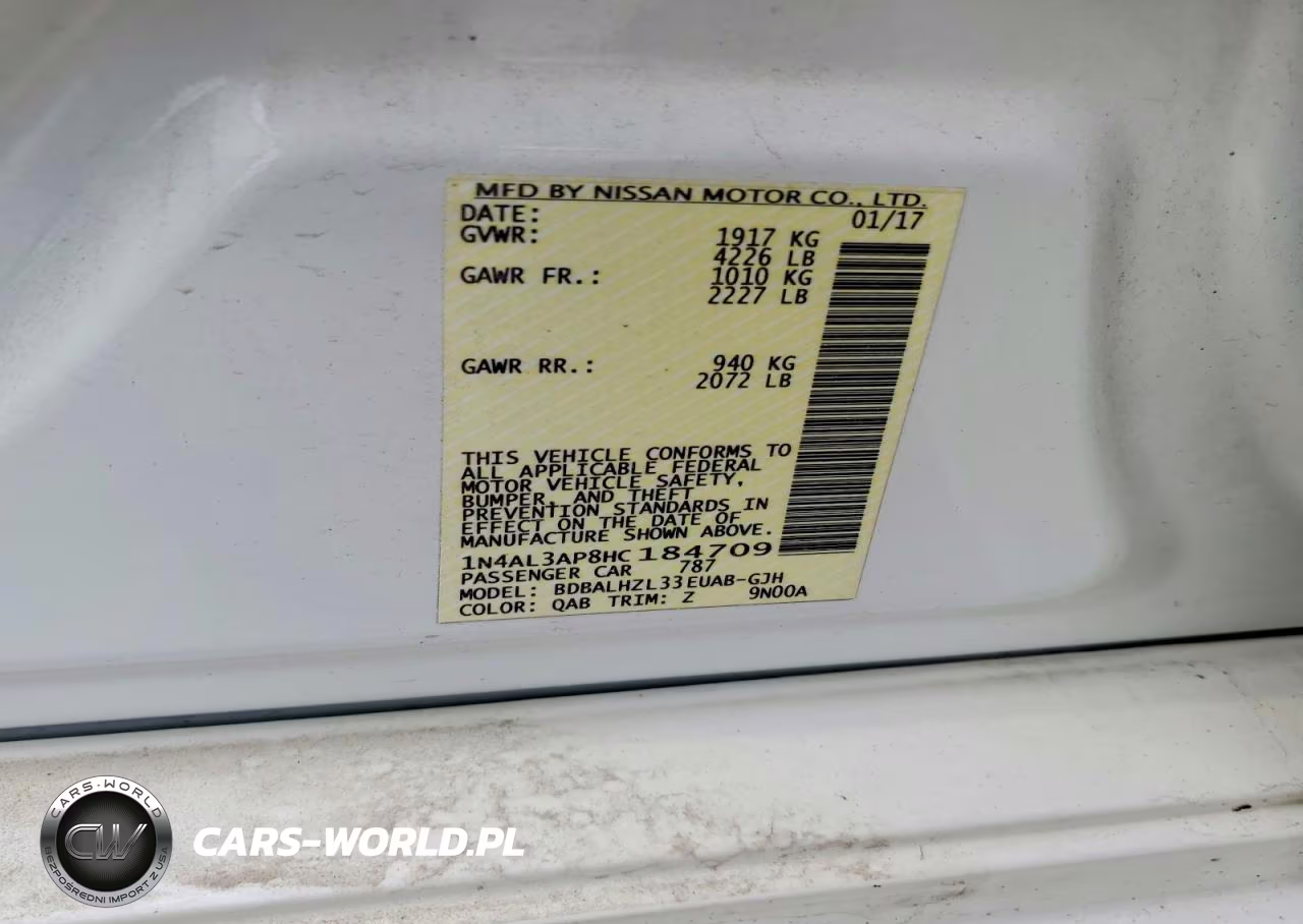 2017 Nissan Altima 2.5 Sr VIN:1N4AL3AP8HC184709 - 12