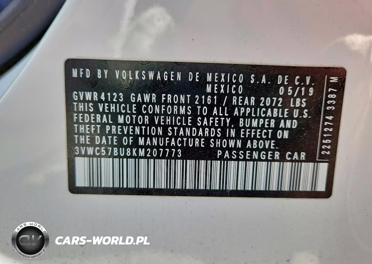 2019 Volkswagen Jetta S VIN:3VWC57BU8KM207773 - 13