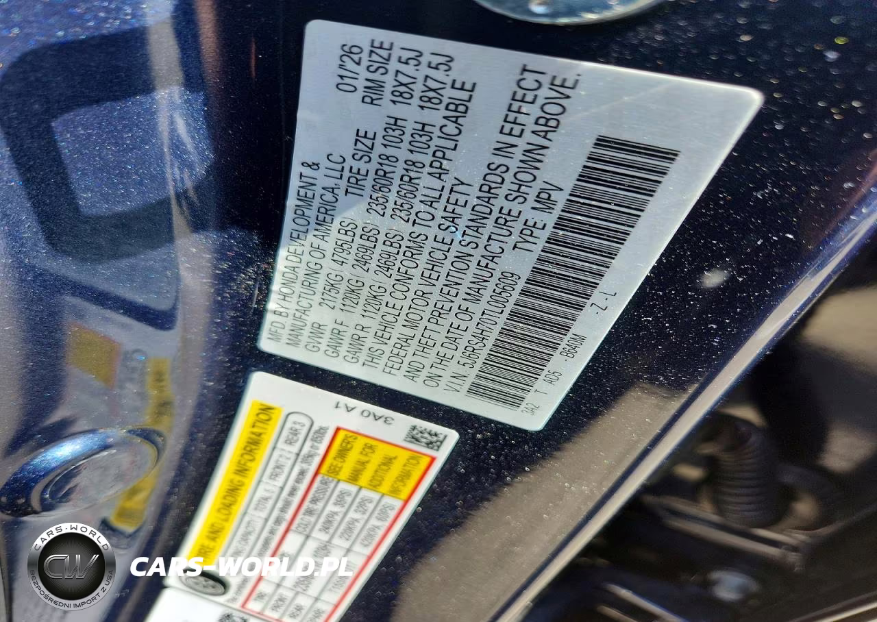 2026 Honda Cr-V Exl VIN:5J6RS4H70TL005609 - 13