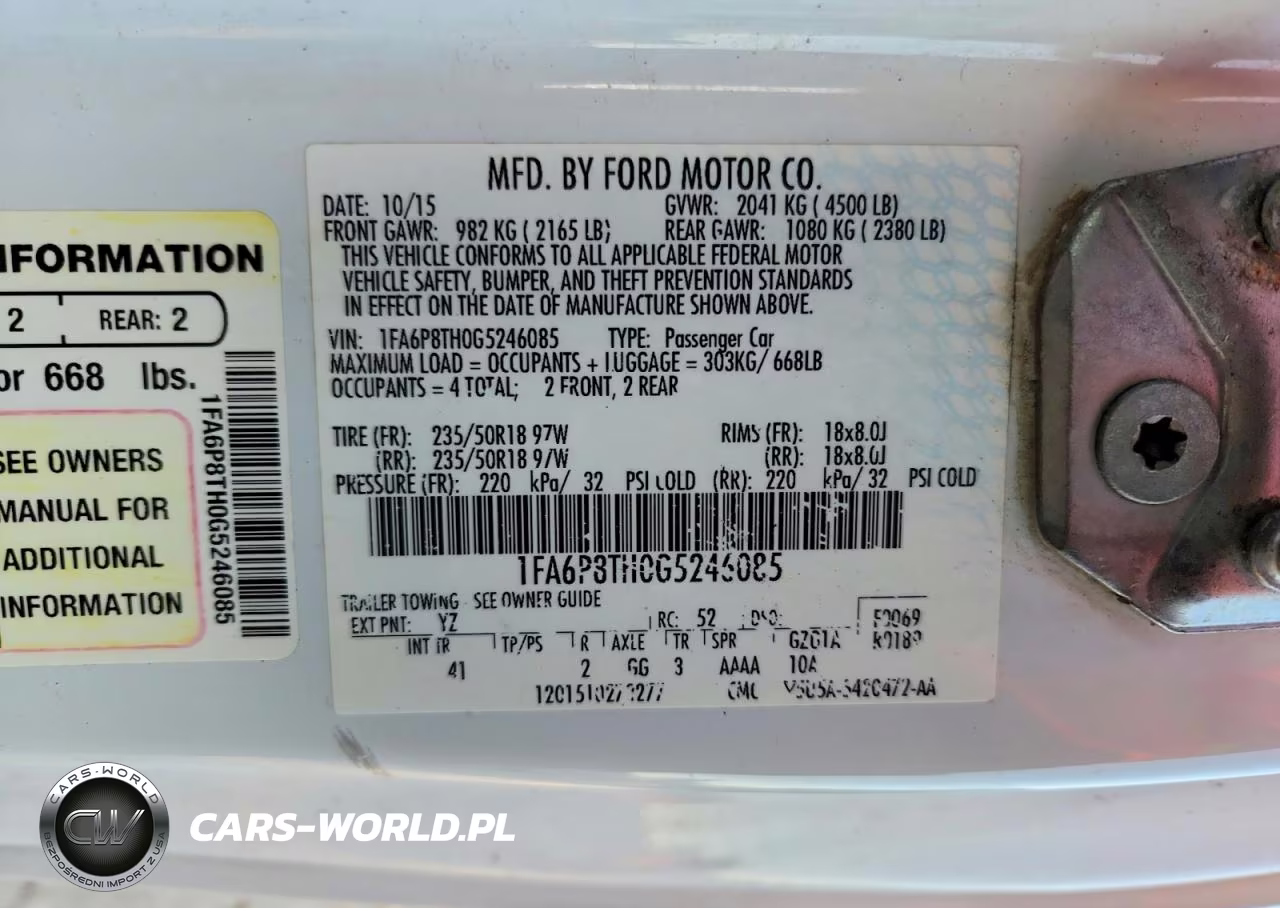 2016 Ford Mustang VIN:1FA6P8TH0G5246085 - 12