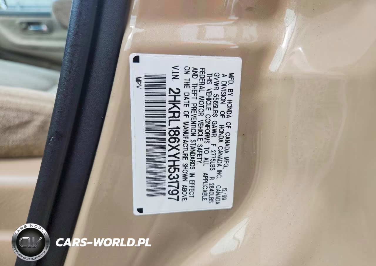 2000 Honda Odyssey Ex VIN:2HKRL186XYH531797 - 13
