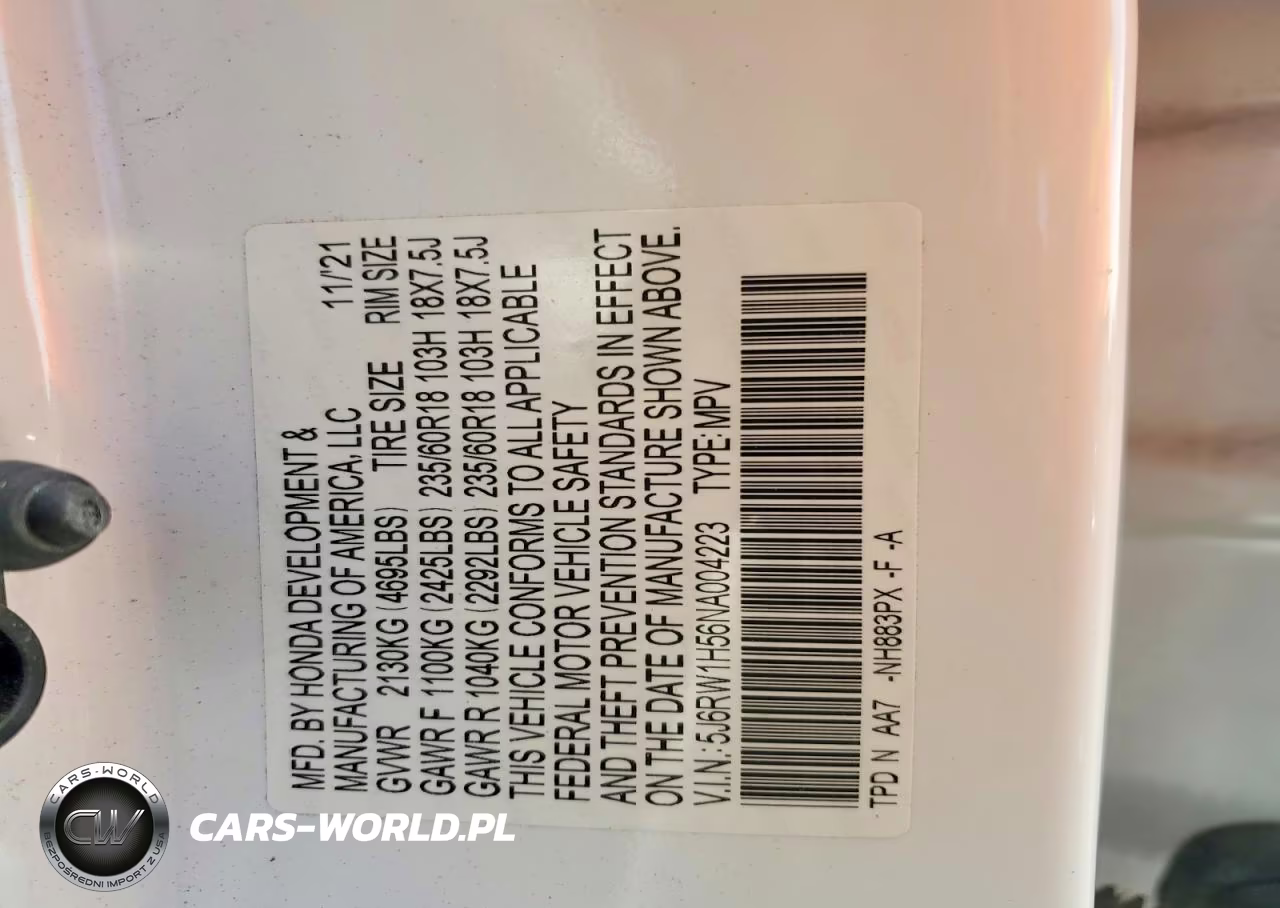 2022 Honda Cr-V Ex VIN:5J6RW1H56NA004223 - 13