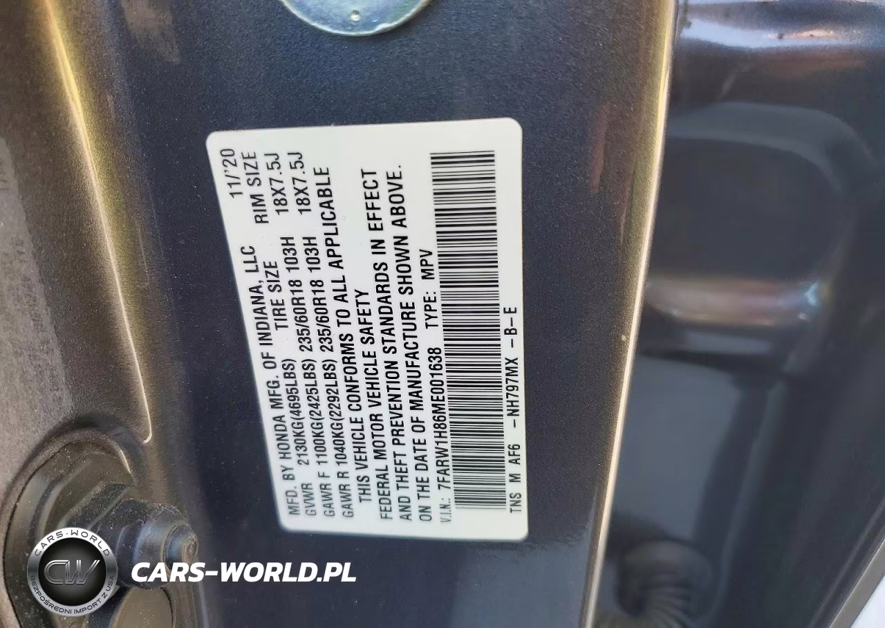 2021 Honda Cr-V Exl VIN:7FARW1H86ME001638 - 13