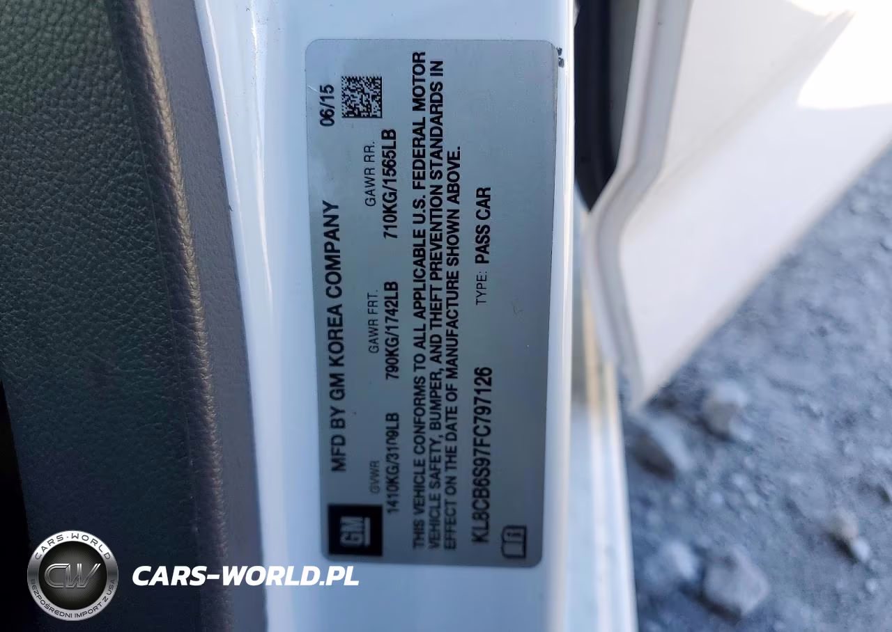 2015 Chevrolet Spark Ls VIN:KL8CB6S97FC797126 - 12
