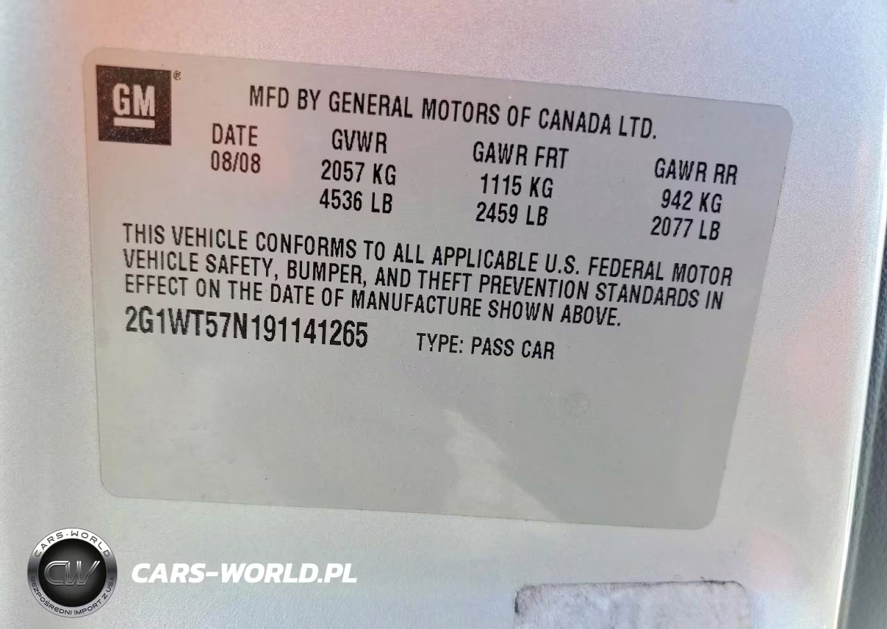 2009 Chev Impala VIN:2G1WT57N191141265 - 12