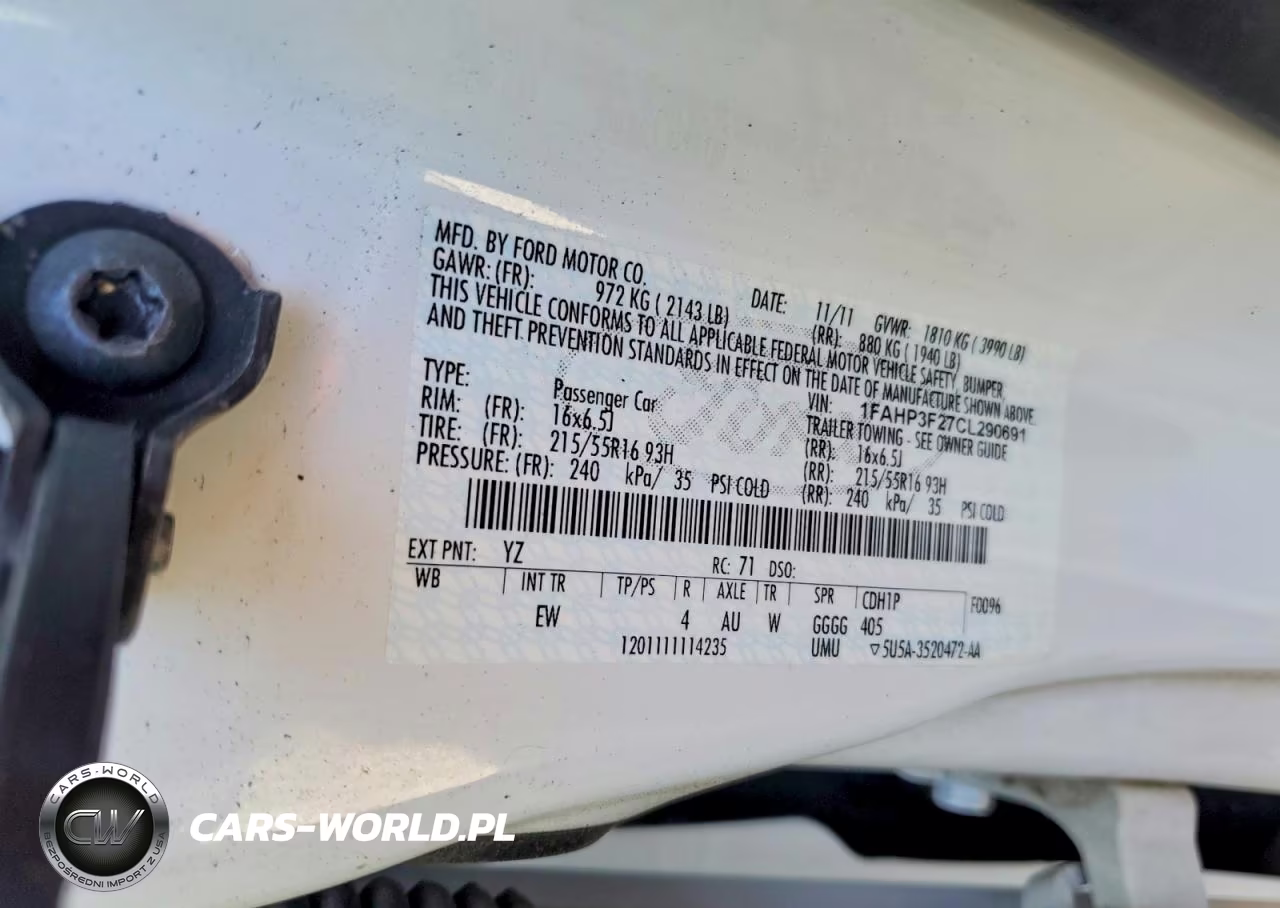 2012 Ford Focus Se VIN:1FAHP3F27CL290691 - 12