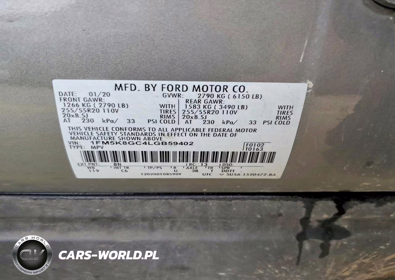 2020 Ford Explorer St VIN:1FM5K8GC4LGB59402 - 13