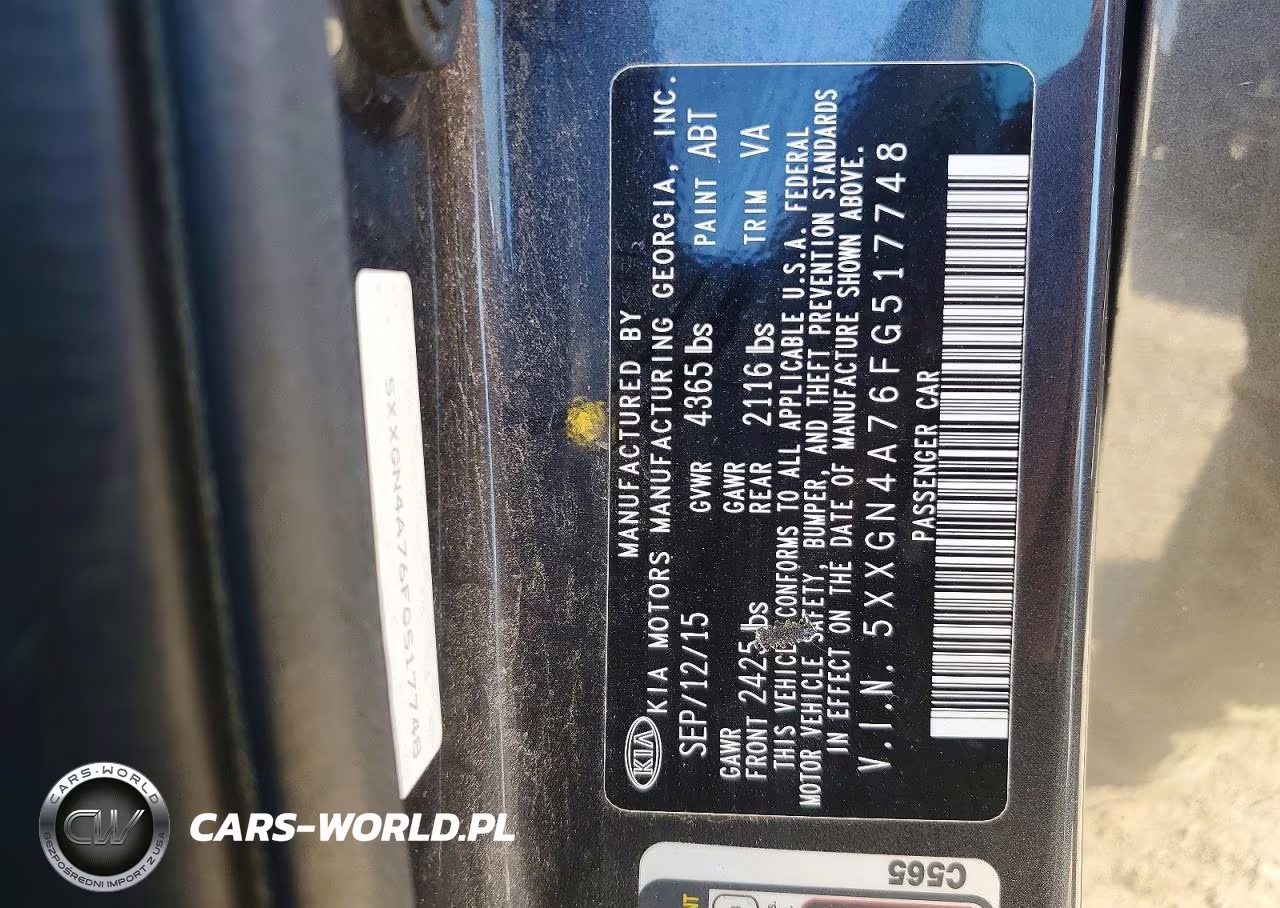 2015 Kia Optima Ex VIN:5XXGN4A76FG517748 - 12