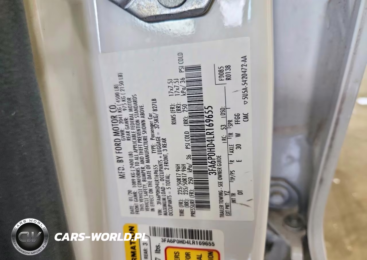 2020 Ford Fusion Se VIN:3FA6P0HD4LR169655 - 12