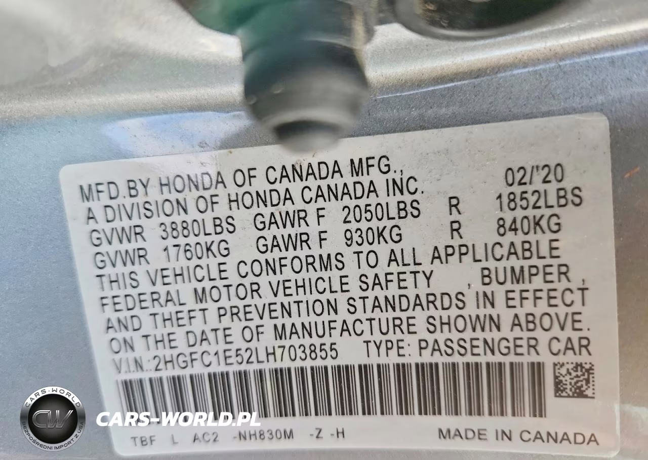 2020 Honda Civic Si VIN:2HGFC1E52LH703855 - 12