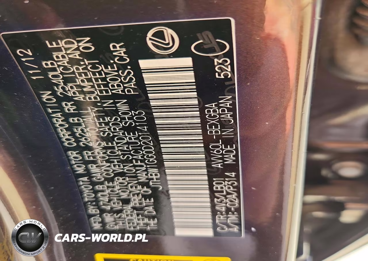 2013 Lexus Es 300H VIN:JTHBW1GG0D2014103 - 13