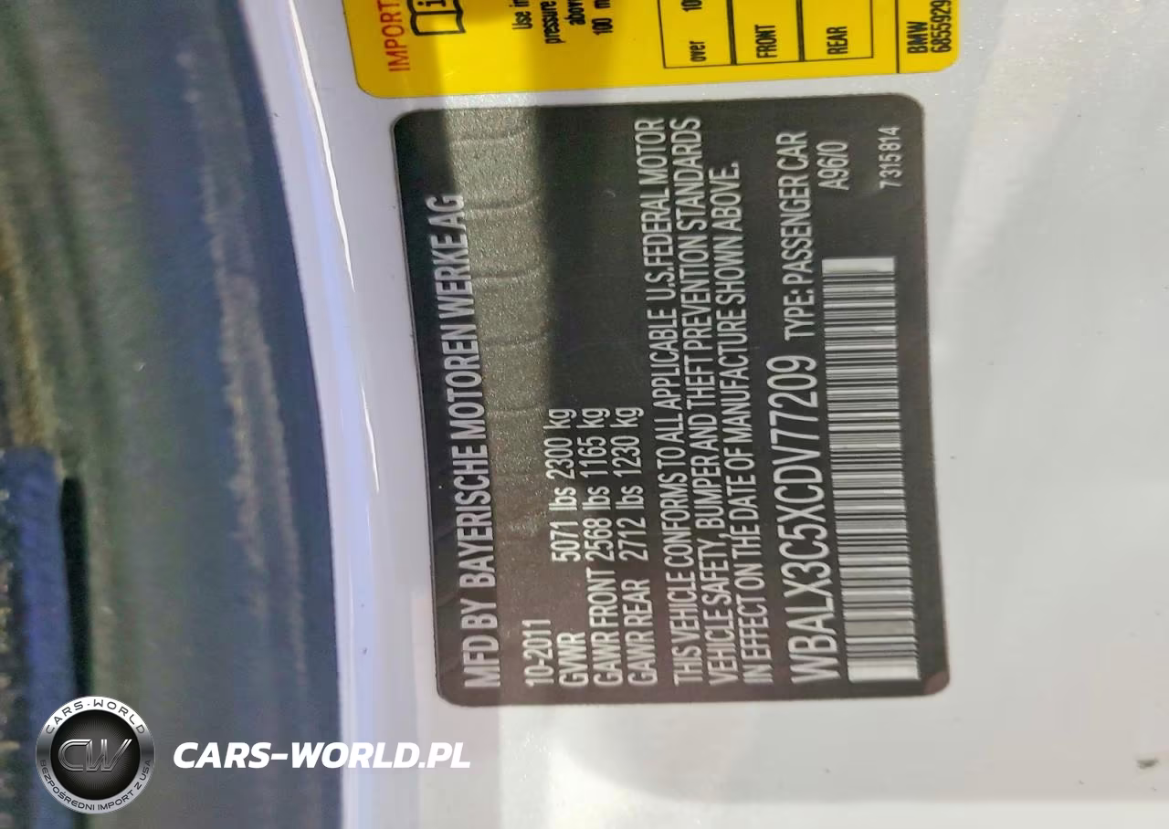 2012 BMW 650 I VIN:WBALX3C5XCDV77209 - 12