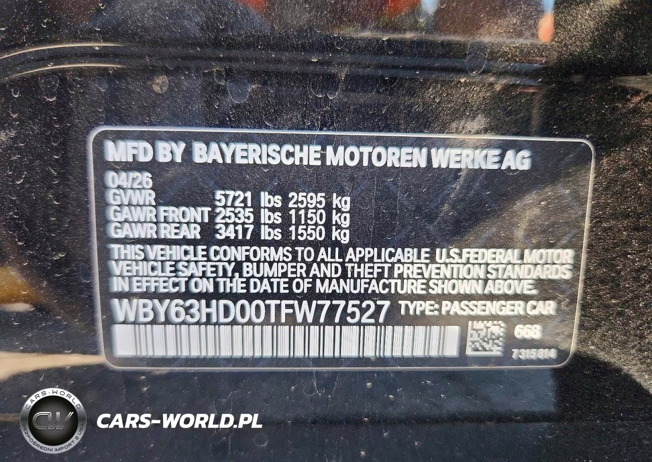 2026 BMW I4 Edrive 40 VIN:WBY63HD00TFW77527 - 12